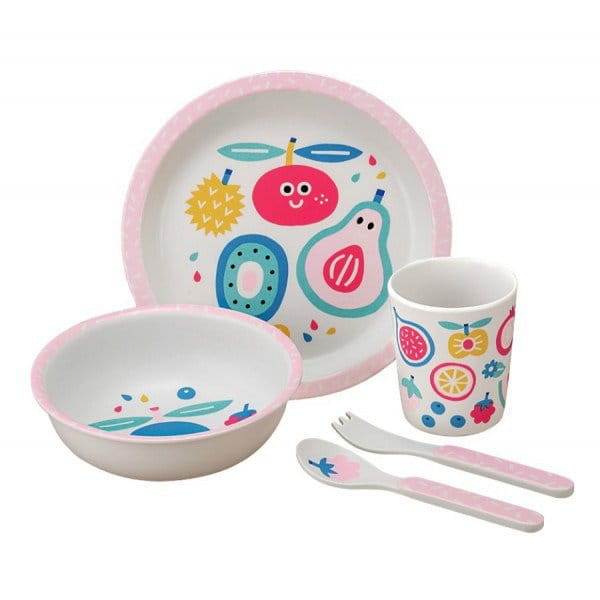 Maison Petit Jour® - Zestaw Naczyń i Sztućców Dla Dziecka, 5 El., Tutti Frutti | Maison Petit Jour®