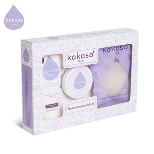 Kokoso Baby Newborn Essentials Kit Zestaw Prezentowy Kąpiel Noworodka