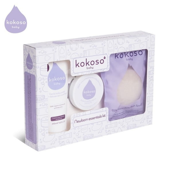Kokoso Baby Newborn Essentials Kit Zestaw Prezentowy Kąpiel Noworodka