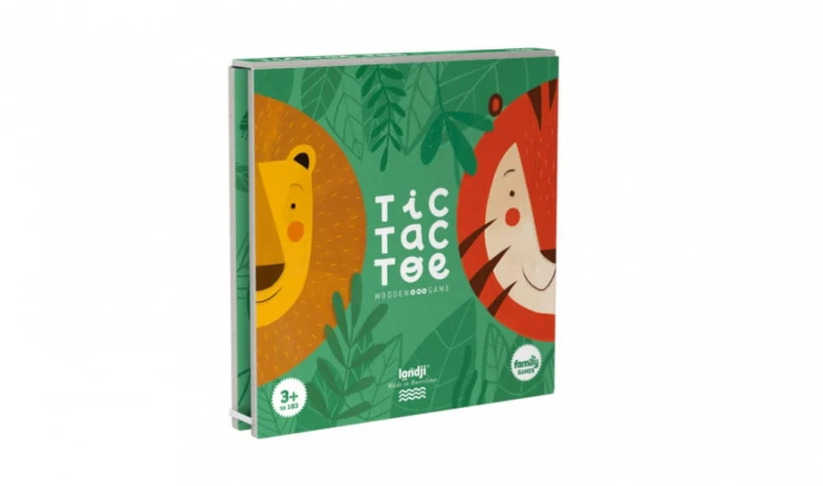 Londji  -  Drewniana gra tic tac toe lew i Tygrys