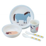 Maison Petit Jour® - Zestaw Naczyń i Sztućców Dla Dziecka, 5 El., Farma | Maison Petit Jour®