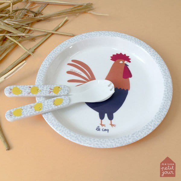 Maison Petit Jour® - Talerz fi 18 cm Dla Małych Dzieci, Seria Farma | Maison Petit Jour®