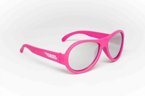 Babiators Aces Aviator  -  Okulary Lustrzanki Popstar Pink Mirrored Lenses 7 - 14 lat
