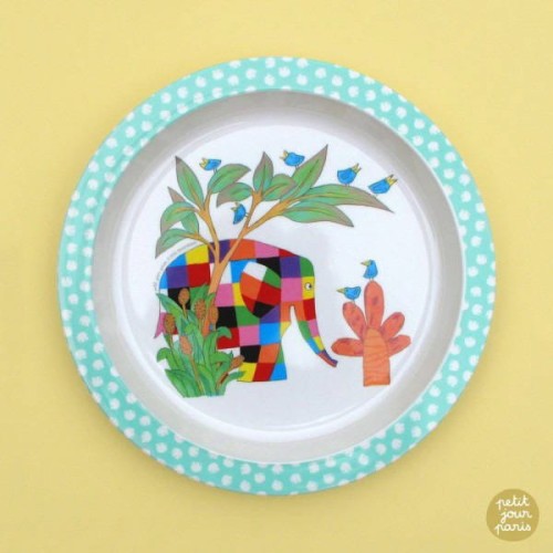 Petit Jour Paris® - Elmer, Talerz z Melaminy fi 21 cm Dla Dzieci | Petit Jour Paris®