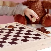 Egmont Toys® - Drewniane Gry Logiczne, 2w1, Warcaby, Windmill | Egmont Toys®