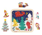 Janod  -  Układanka Puzzle Drewniana 3d Magia Świąt