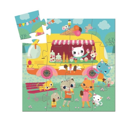 Djeco     -     Puzzle Lodziarnia 16 Elementów Dj07264