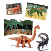 Djeco         -         Duży Zestaw Kreatywny  Świat Dinozaurów 6w1 Dj09331