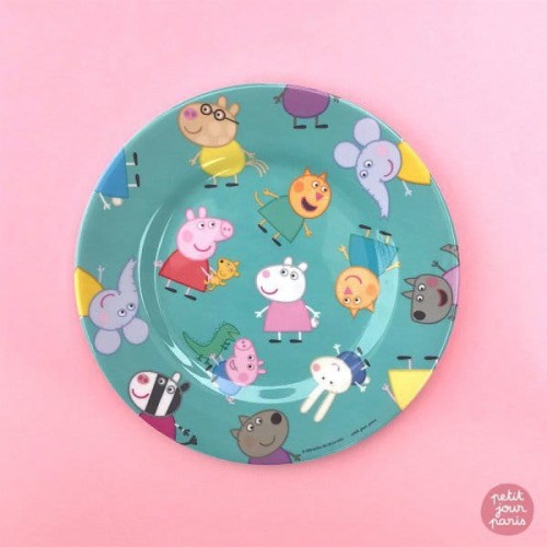 Petit Jour Paris® - Talerz Deserowy fi 20 Cm, Świnka Peppa | Petit Jour Paris®