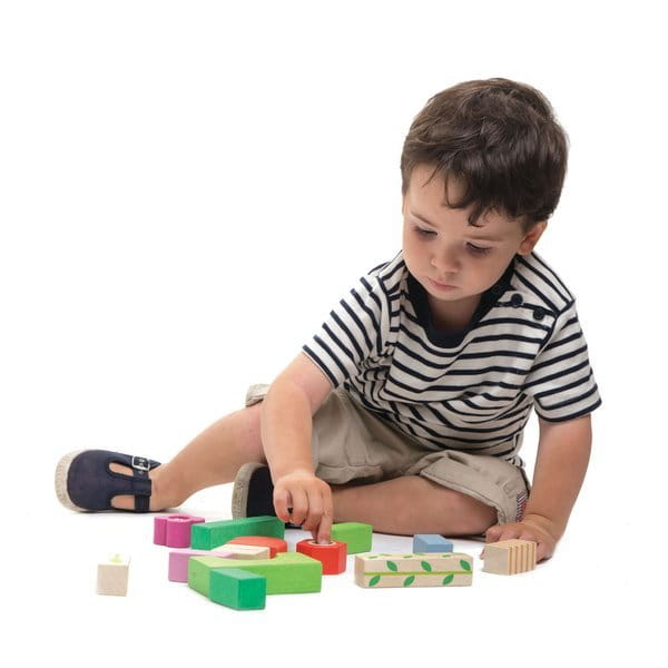 tender leaf toys - Drewniane Klocki  -  Zestaw Dla Najmłodszych