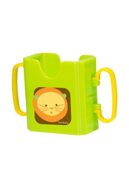 INNOBABY - Uchwyt na Soczek w Kartoniku, Zielony Lew, Innobaby