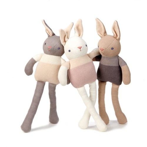 ThreadBear Design - Przytulanka z Bawełny Organicznej Gots, Grey Bunny, Threadbear Design