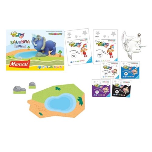 JumpingClay - Jumping Clay | Zestaw Kreatywny Sawanna  -  Słoń