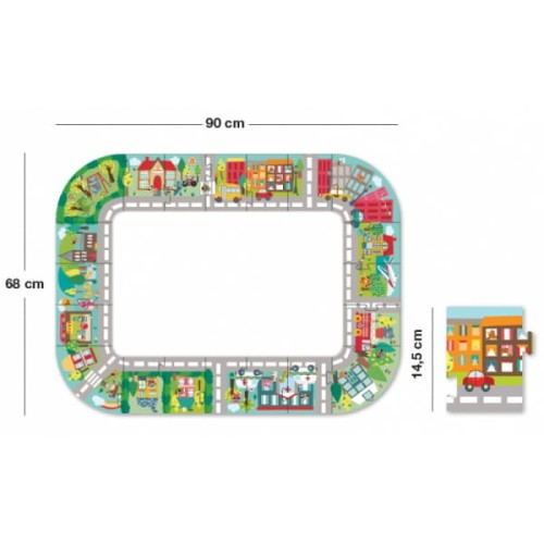 Apli Kids   -   Puzzle Xxl Miasto 3+