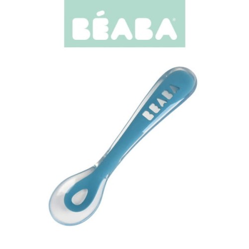 Beaba  -  Łyżeczka Silikonowa 8m+ Blue
