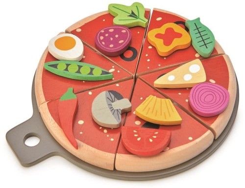 Tender Leaf Toys - Drewniana Pizza z Dodatkami na Rzepy