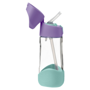 B.BOX - Butelka Tritanowa ze Słomką 450 Ml, Lilac Pop, B.box