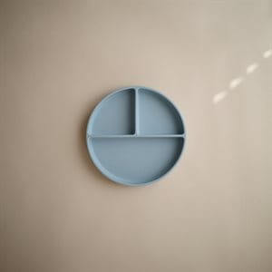 Mushie   -    Talerzyk Silikonowy z Przyssawką Powder Blue