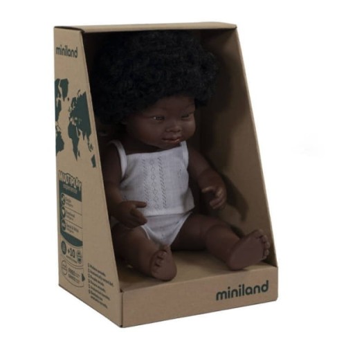 Miniland         -         Lalka Dziewczynka Afrykanka ds 38cm Miniland Doll