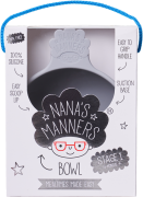 Nana's Manners - Nana's Manners Grey Miska Silikonowa z Przyssawką i Uchwytem