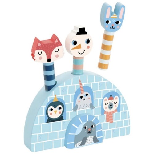 Vilac   -   Igloo Pop - up Zabawka Zręcznościowa ze Skaczącymi Zwierzętami 8534