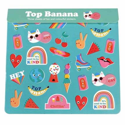 Rex London   -   Naklejki Dla Dzieci 3 Arkusze   -   Top Banana