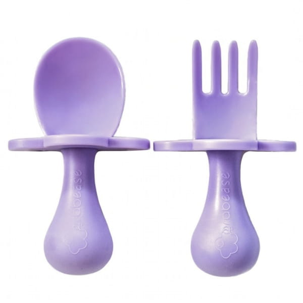 Grabease  -  Intuicyjne Pierwsze Sztućce  -  Łyżeczka i Wiedelczyk Lavender