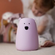 Rabbit&amp;Friends - Miś Duży Lampka Silikonowa Kolor Lawendowy