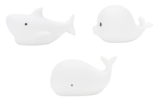 Rabbit&amp;Friends - Zestaw Mini Morskie Lampki Silikonowe Białe 3 Szt.