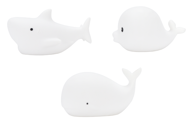 Rabbit&amp;Friends - Zestaw Mini Morskie Lampki Silikonowe Białe 3 Szt.