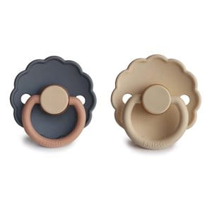 Frigg          -         Smoczek Daisy Kauczuk 2 - Pack Aurora/croissant Rozmiar 1,  0 - 6m