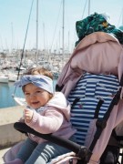 La Millou  -  Velvet Collection  -  Thick Stroller pad  -  sea Beauties ink  -  Florida Pink