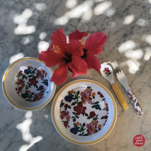 Maison Petit Jour® - Miseczka Dla Dzieci z Melaminy, Hibiskus | Maison Petit Jour®