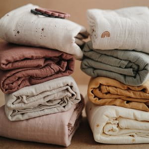 mushie -  Otulacz Kocyk Letni 100% Organic Cotton Sun 120 x 120