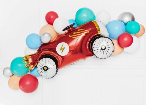 Party Deco         -        Balon Foliowy Duży Czerwony Samochód 93cm x 48cm