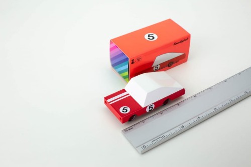 Candylab Toys  -  Drewniane Autko Candycar  -  red Racer #5 F195