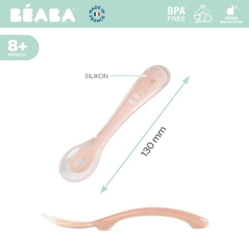 Beaba  -  Łyżeczka Silikonowa 8m+ Pink