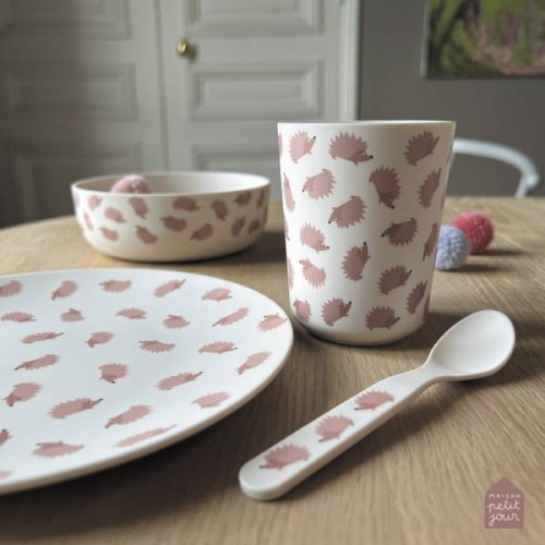 Maison Petit Jour® - Zestaw Naczyń i Sztućców Dla Dziecka, 4 El., Jeżyk | Maison Petit Jour®