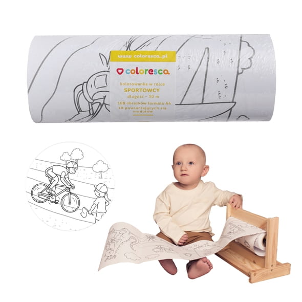 Coloresca - Kolorowanka w Rolce Sportowcy 30m 3+ Coloresca