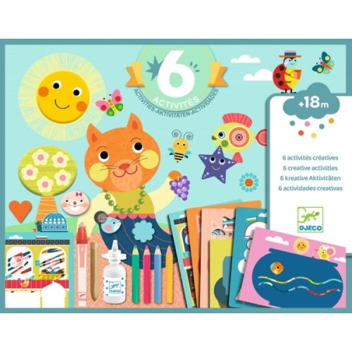 Djeco                  -              Zestaw Artystyczny 6w1 Kotek i Przyjaciele Dj09292