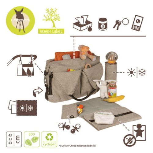 Lassig  -  Green Label Torba z Akcesoriami Neclline Choco Mélange