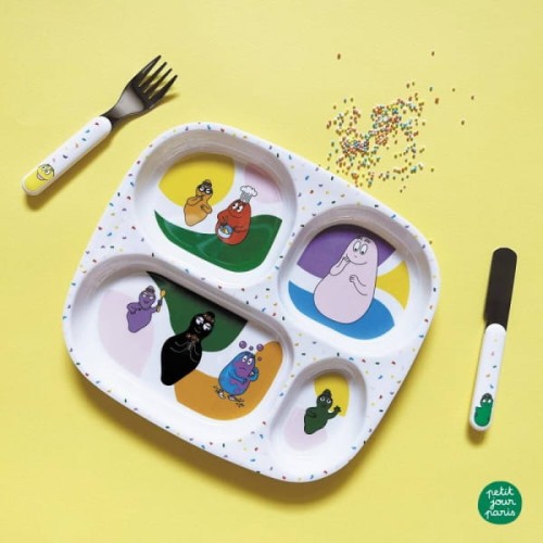 Petit Jour Paris® - Talerz z Przegródkami Dla Dzieci, Barbapapa | Petit Jour Paris®
