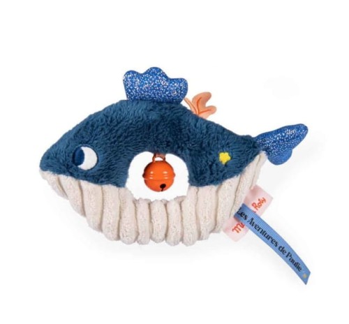 Moulin Roty          -     Maskotka Grzechotka Wieloryb h 16 cm 676006