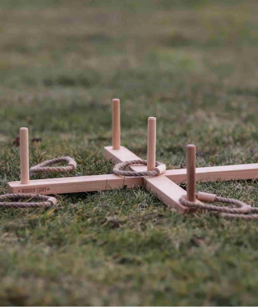 Wooden Story - Drewniana Gra Rzut Pierścieniem – Kolorowa