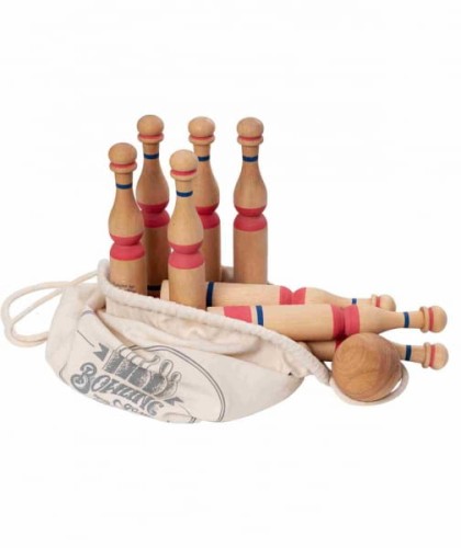 Wooden Story - Drewniane Kręgle – Czerwone 10 Szt.