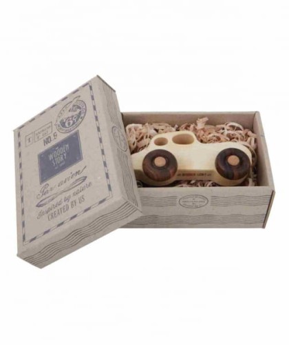 Wooden Story - Drewniana Zabawka na Kółkach Auto Retro