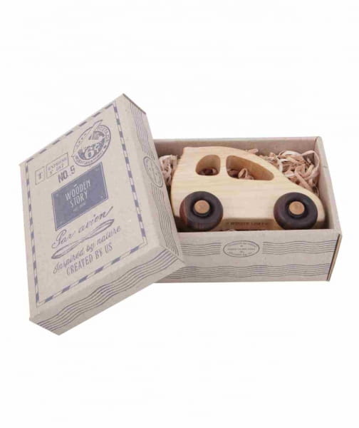 Wooden Story - Drewniana Zabawka na Kółkach Auto Eco