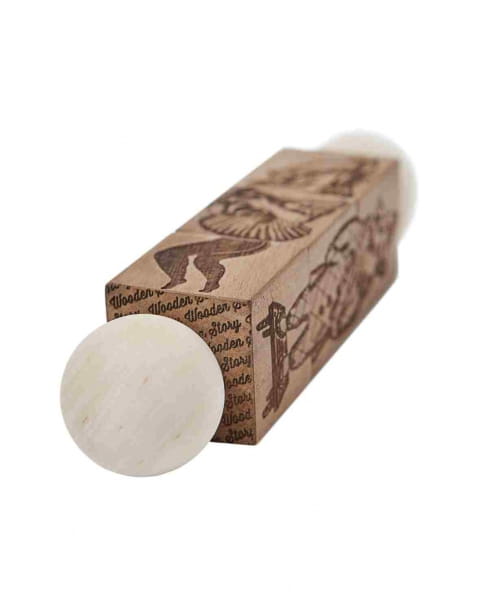 Wooden Story - Drewniana Układanka Obracanka Commedia Dell'arte – Naturalna