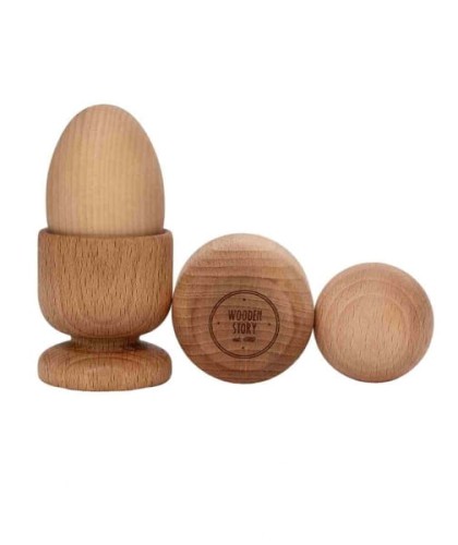 Wooden Story - Zestaw Montessori Jajko, Kula i Kwadrat