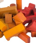 Wooden Story - Drewniane Klocki w Worku – Kolorowe, 100 Elementów